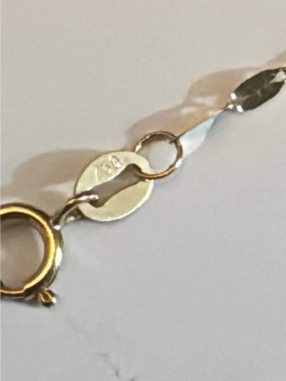 18k yellow gold Dainty Petal Necklace